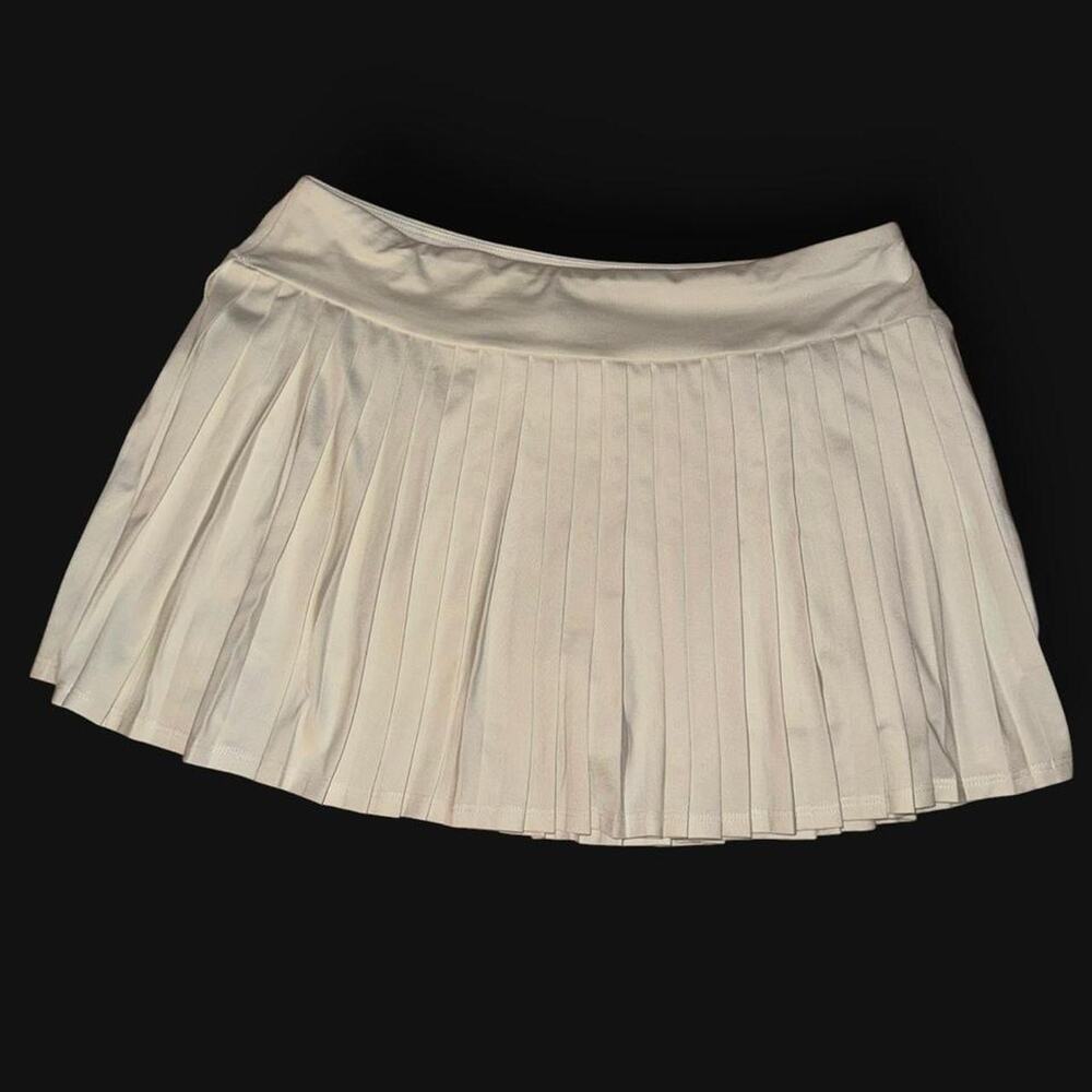 Bp off white pleated tennis skirt